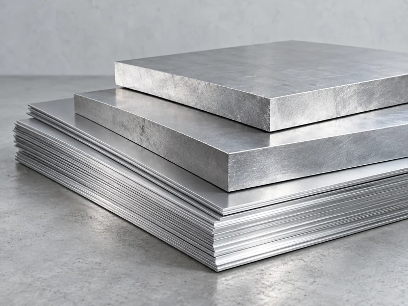 Stacked aluminum sheets and plates — AI-generated illustration